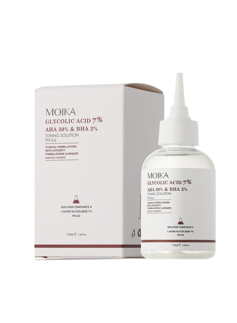 MOIKA Remove Acne, Fade Acne Marks, Repair Skin, Glycolic Acid 7% Toner 110ml - Image 1
