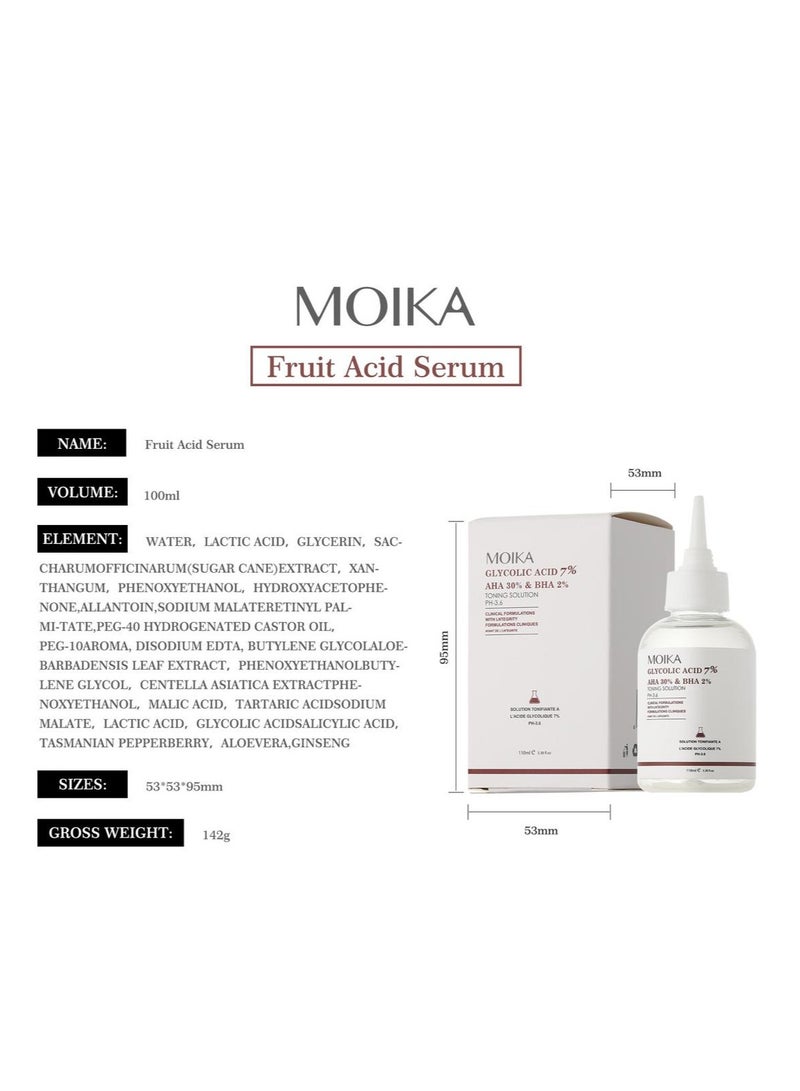 MOIKA Remove Acne, Fade Acne Marks, Repair Skin, Glycolic Acid 7% Toner 110ml - Image 3