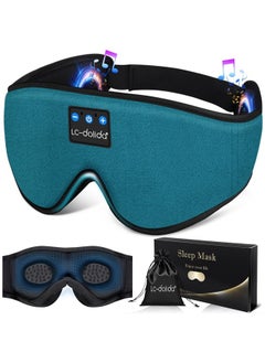 LC-dolida Sleep Mask with Bluetooth Headphones,LC-dolida Sleep Headphones Bluetooth Sleep Mask 3D Sleeping Headphones for Side Sleepers Best Gift and Travel Essential (Blue)  - Image 1