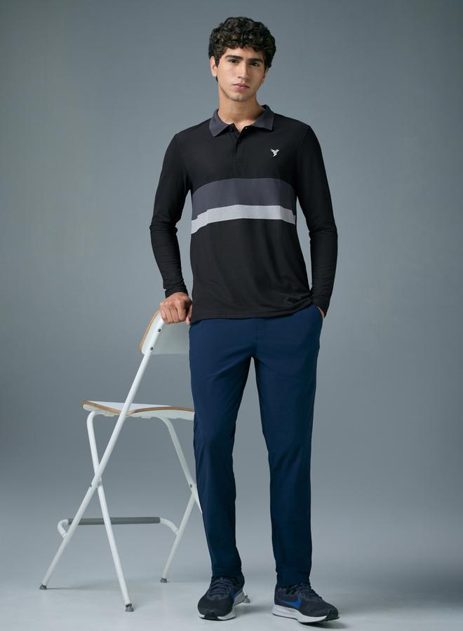 Technosport Men Slim Fit Contrast Panel Polo - Image 2