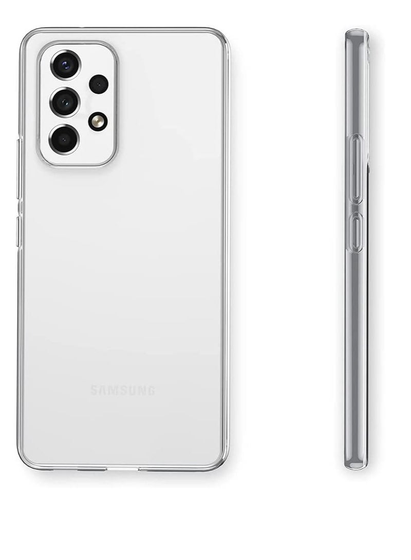Case Compatible with Samsung Galaxy A73 Case Crystal Clear Soft TPU Gel Case Flexible Silicone Anti-Scratch Camera Protection Transparent TPU Cover - Clear - Image 2