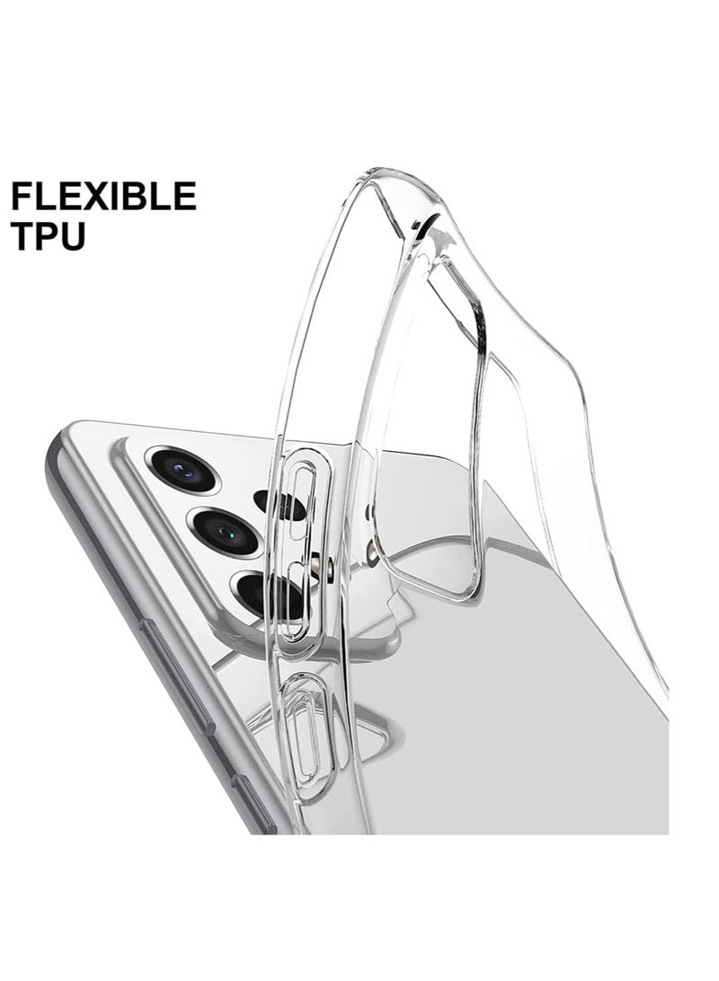 Case Compatible with Samsung Galaxy A73 Case Crystal Clear Soft TPU Gel Case Flexible Silicone Anti-Scratch Camera Protection Transparent TPU Cover - Clear - Image 4