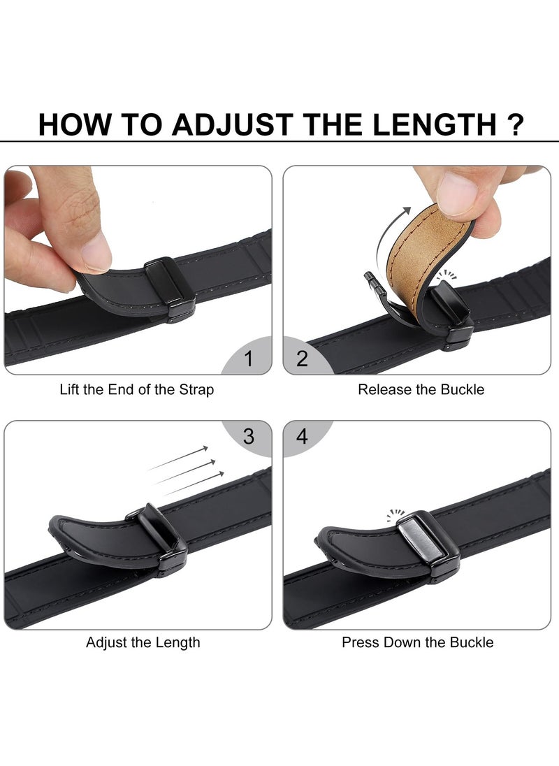 Generic - Stylish Genuine Leather Magnetic Watch Band for Apple Watch 49mm 45mm 44mm 42mm, Durable Replacement Strap Compatible with Ultra 9 8 7 6 Series, Brown - Image 1