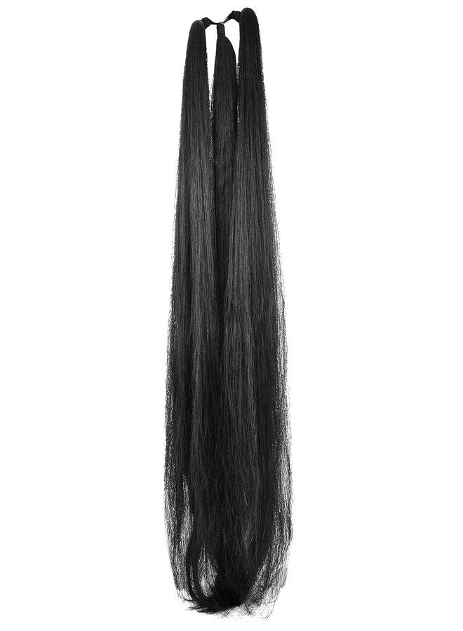 Truvic Nylon Hair Extension Generic Synthetic Parandi Choti For Women And Girls (20, Black) - Image 1