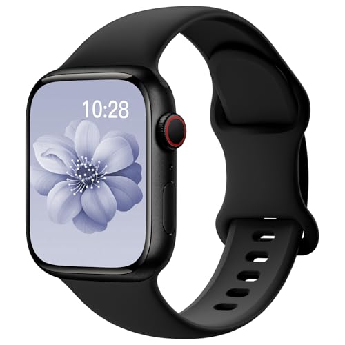 SuperNaNa Sport Silicone Band Compatible with Apple Watch Bands 40mm 38mm 41mm 44mm 45mm 42mm 49mm Women Men,Soft Wristband Waterproof Replacement Sport Strap for iWatch Bands Series 9 8 7 6 5 4 3 2 1 SE Ultra - Image 1