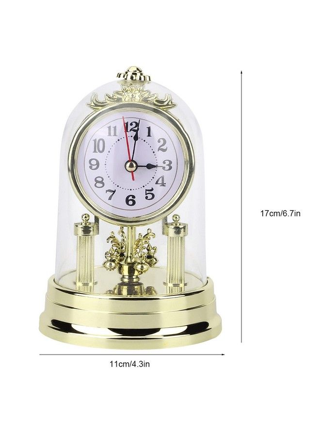 GOTOTOP Table Clocks For Living Room Decor Antique Wall Clock Baroque Retro European Style Table Clock Mantel Clock For Home Hotel Decorative Wall Mounted Desk Alarm Clock(Gold) - Image 4