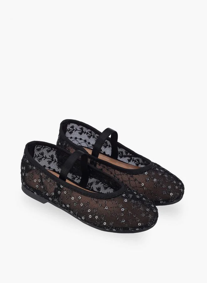JUNIORS Girls Slip-On Ballerina Shoes