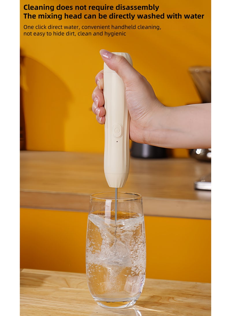 Electric milk frother, blender, wireless cream frother, handheld egg beater, household small coffee milk frother,Type-c charging port - Image 3