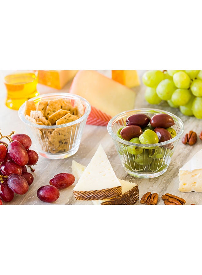 Restaurantware 6 Ounce Small Glass Bowls,  6 Tempered Fluted Glasses, Lead-Free, Clear Glass For Desserts Or Appetizers, For Spices, Condiments Or Ingredients - Image 5