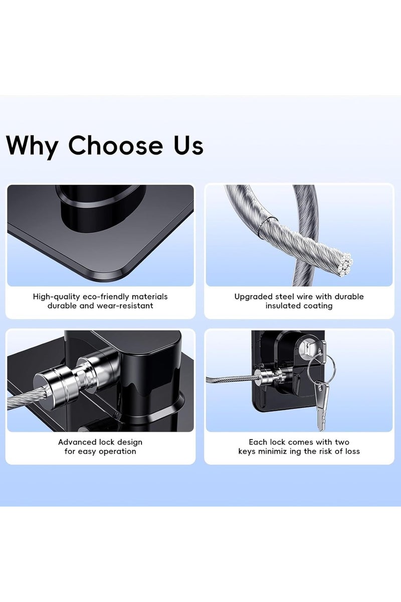 Flushrenic 2 pc Fridge Lock, Refrigerator Lock with Keys Child Proof Fridge Door Lock Freezer Door Lock and Child Safety Cabinet Locks for Cabinets Drawers Refrigerator Oven Toilet - Image 5