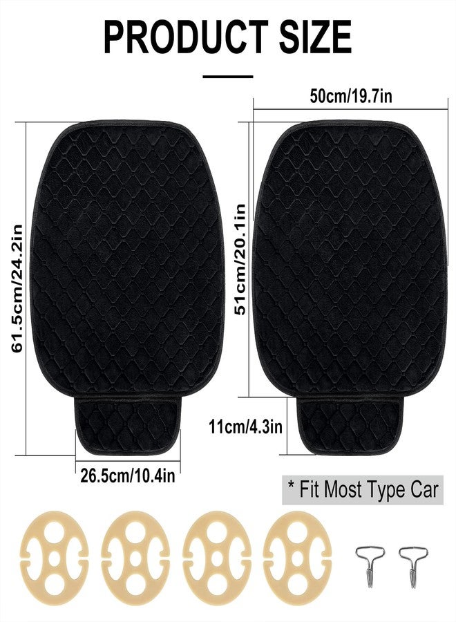 surpassme Car Seat Covers Universal Seat Covers for Car Accessories with Storage Pockets, Car Front Seat Covers and Rear Bench Coverfor Automotive, SUV, Truck, and Van(Black) - Image 3