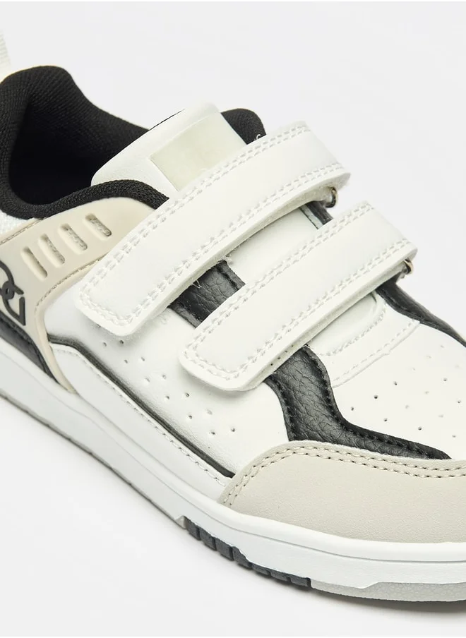دوتشيني Boys Mister Colourblock Sneakers with Hook and Loop Closure