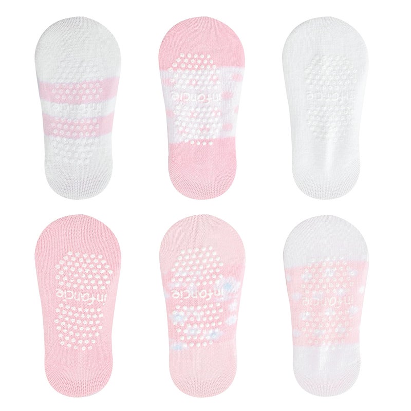infancie Baby Socks 6 Pair Socks For Newborns â€“ Adorable Baby Girl Sock 0-6 Months, Comfortable Little Girls Sock, Gift For Baby Girls - Image 5