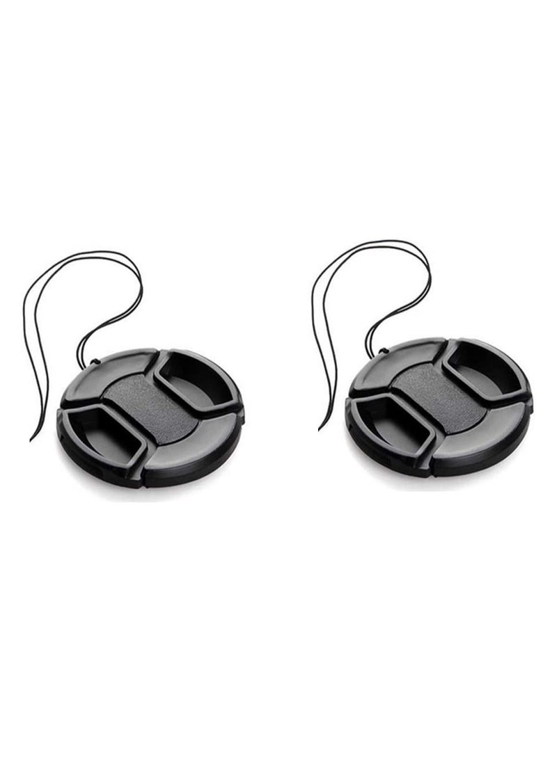 COOPIC 2 x 43mm Lens Cap Front Cover Protector Snap On Center Pinch for Camera Canon Nikon Sony DSLR - Image 1