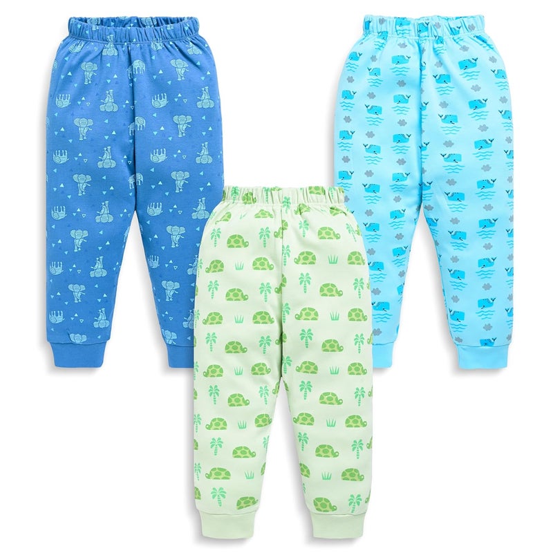LuvLap Baby Boys 100% Cotton Printed Pyjama Set Pack of 3 - Aqua, Sea Foam Green & Provincial Blue, Size XXL (18 to 24 Months) - Image 1