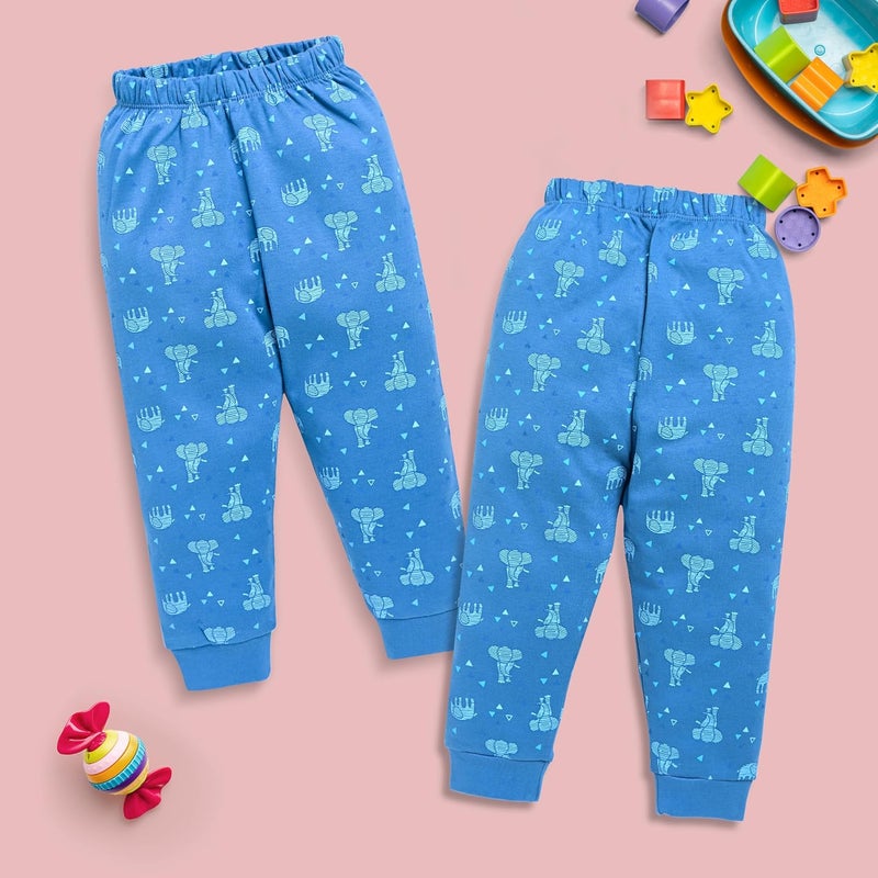 LuvLap Baby Boys 100% Cotton Printed Pyjama Set Pack of 3 - Aqua, Sea Foam Green & Provincial Blue, Size XXL (18 to 24 Months) - Image 2