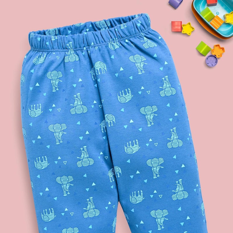 LuvLap Baby Boys 100% Cotton Printed Pyjama Set Pack of 3 - Aqua, Sea Foam Green & Provincial Blue, Size XXL (18 to 24 Months) - Image 5