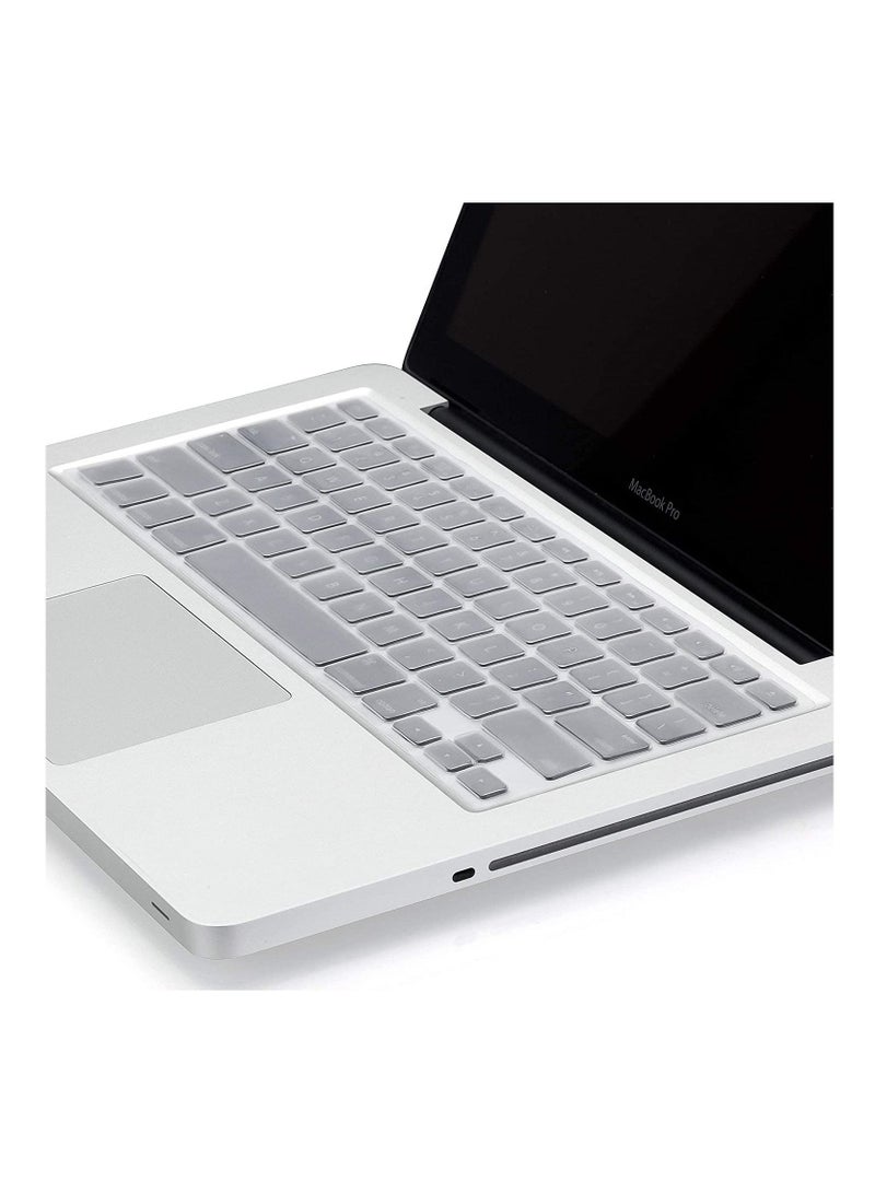 AMM US Layout Skin Clear Keyboard Cover Compatible with Older Version MacBook Air/Pro/Retina, 13/15/17" Release 2010-2017 Model: A1466/A1369/A1278/A1286/A1425/A1502/A1398" Clear - Image 1