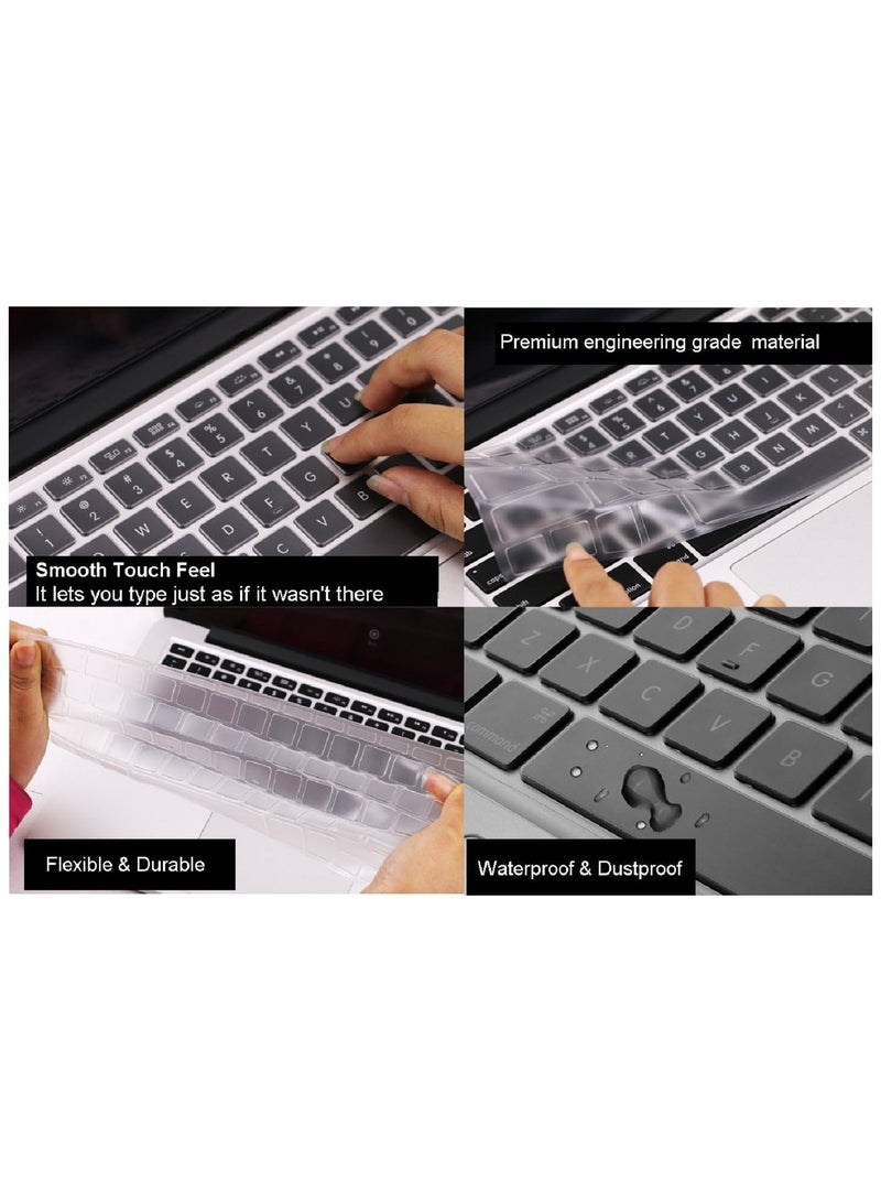 AMM US Layout Skin Clear Keyboard Cover Compatible with Older Version MacBook Air/Pro/Retina, 13/15/17" Release 2010-2017 Model: A1466/A1369/A1278/A1286/A1425/A1502/A1398" Clear - Image 5