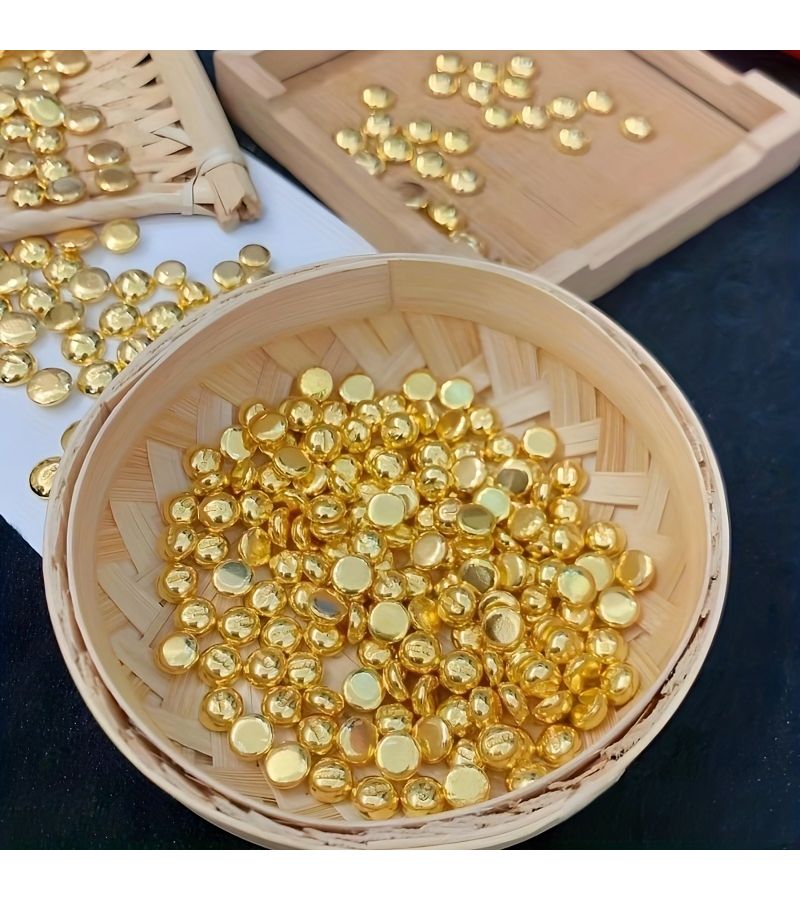 High Quality Brass Bean Shaped Pieces 10 Pcs Pack For Jewelry Making - Image 2