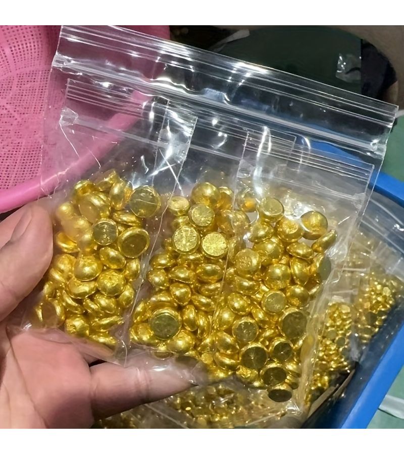 High Quality Brass Bean Shaped Pieces 10 Pcs Pack For Jewelry Making - Image 4