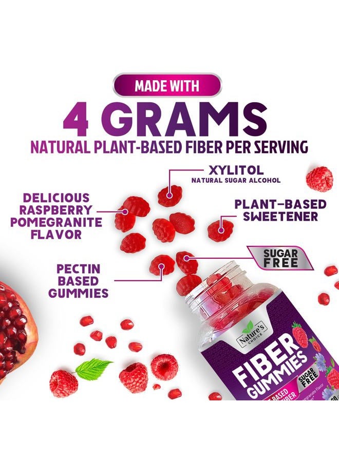 Nature's Choice Fiber Gummies 4g - Sugar Free Fiber Supplement for Adults, Daily Prebiotic Gummies to Support Digestive Health - Plant-Based Soluble Chews, Prebiotics - Image 3