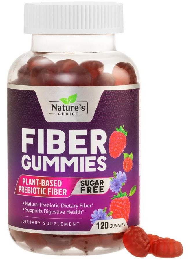 Nature's Choice Fiber Gummies 4g - Sugar Free Fiber Supplement for Adults, Daily Prebiotic Gummies to Support Digestive Health - Plant-Based Soluble Chews, Prebiotics - Image 1
