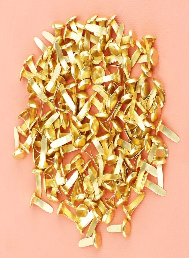 AIEX 600pcs Metal Brads Paper Fasteners Round Brass Fasteners Split Pins for Kids Crafts School Projects, Scrapbooking, Office, DIY Supplies 0.47x0.3inch (Gold) - Image 4