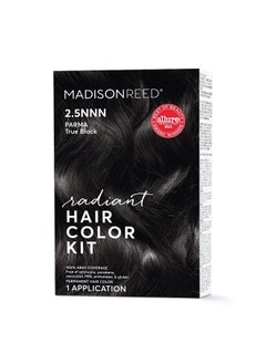 Madison Reed Radiant Hair Color Kit, Soft Black for 100% Coverage of Resistant Gray Hair, Ammonia-Free, 2.5NNN Parma Black, Permanent Hair Dye, Pack of 1  - Image 1