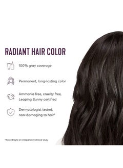 Madison Reed Radiant Hair Color Kit, Soft Black for 100% Coverage of Resistant Gray Hair, Ammonia-Free, 2.5NNN Parma Black, Permanent Hair Dye, Pack of 1  - Image 4