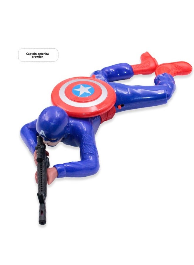 Bear Out Of The Electric Spider Man Climbing Children's Toys With Lights And Sounds Will Crawl Strong Brother Climbing Toys Wholesale-Color:U.S. Team Crawler  - Image 1
