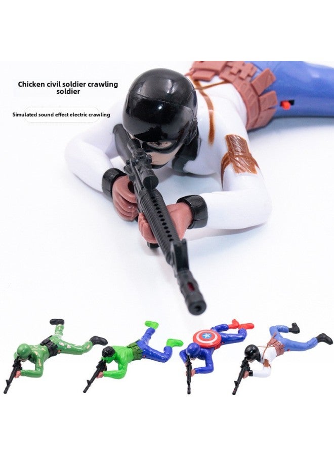 Bear Out Of The Electric Spider Man Climbing Children's Toys With Lights And Sounds Will Crawl Strong Brother Climbing Toys Wholesale-Color:U.S. Team Crawler  - Image 2