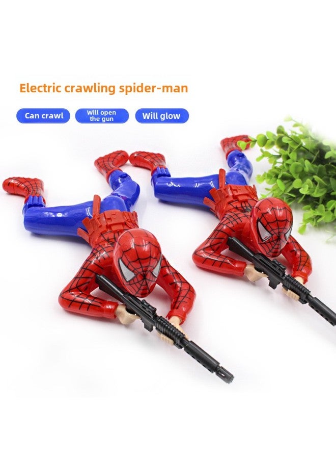Bear Out Of The Electric Spider Man Climbing Children's Toys With Lights And Sounds Will Crawl Strong Brother Climbing Toys Wholesale-Color:U.S. Team Crawler  - Image 3