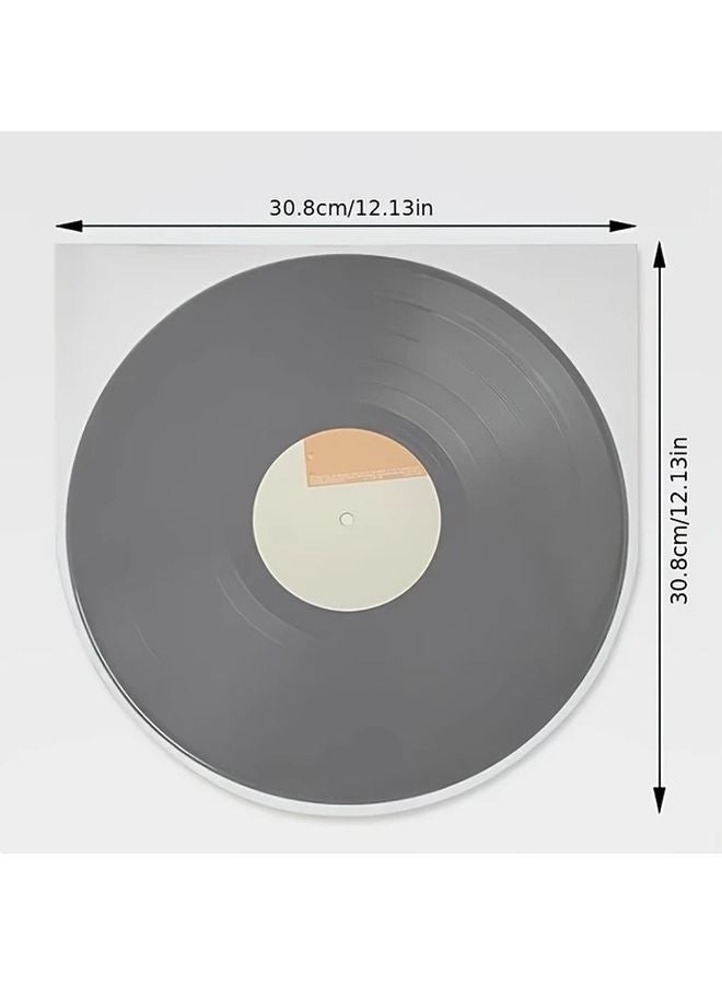 50pcs 12 Inch Clear U Shaped Vinyl Record Sleeves Protectors Scratch Resistant LP Covers - Image 4