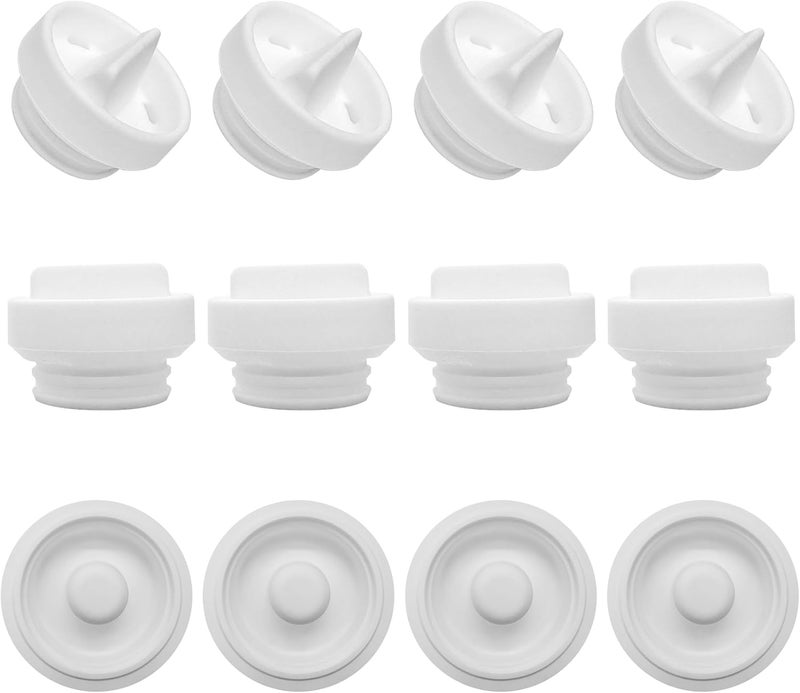 Durceler Elvie Stride Replacement Parts 8 Duckbill Valves  4 Silicone MembraneDiaphragm Compatible with Double Elvie Stride 2 Breast Pump Parts Accessories by DurcelerNot Original Pump Parts - Image 1