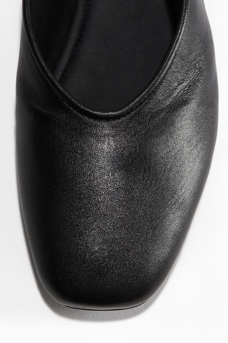 H&M Leather ballet pumps