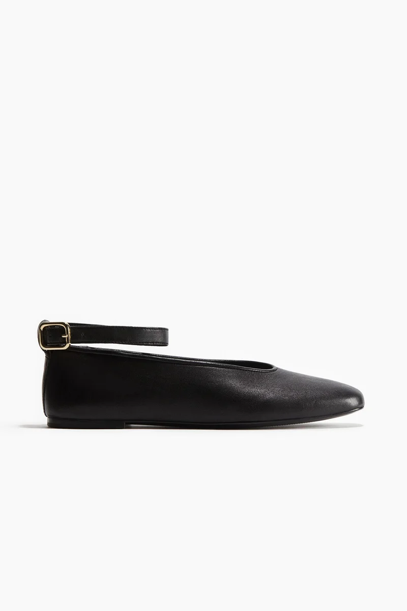 H&M Leather ballet pumps