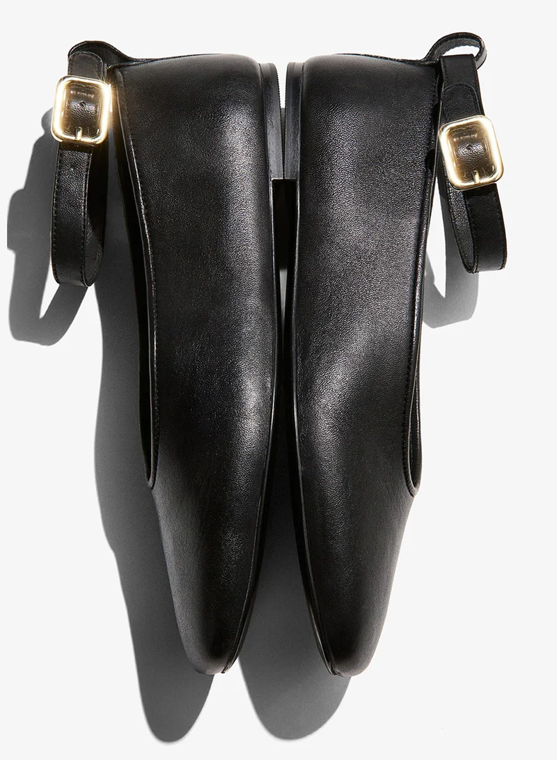 H&M Leather ballet pumps