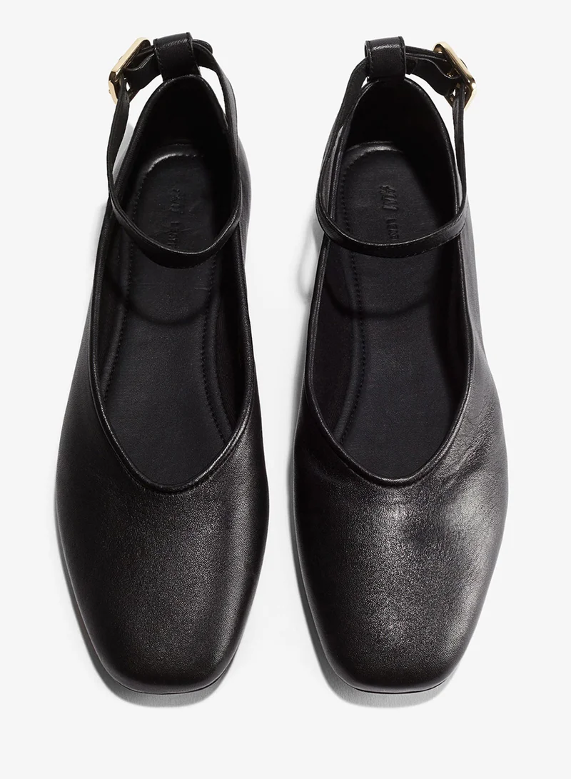 H&M Leather ballet pumps