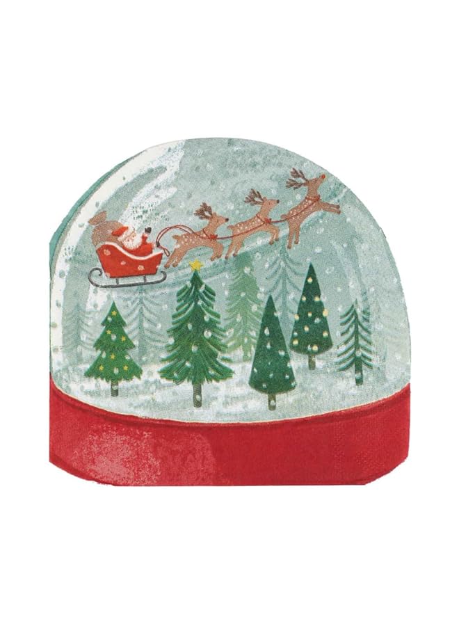 Ginger Ray Snowglobe Shaped Paper Napkins - Image 1