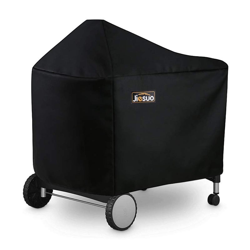JIESUO BBQ Grill Cover for Weber Performer Deluxe Charcoal: Heavy Duty Waterproof 22 Inch BBQ Cover for Weber Performer Charcoal Grills - Image 1