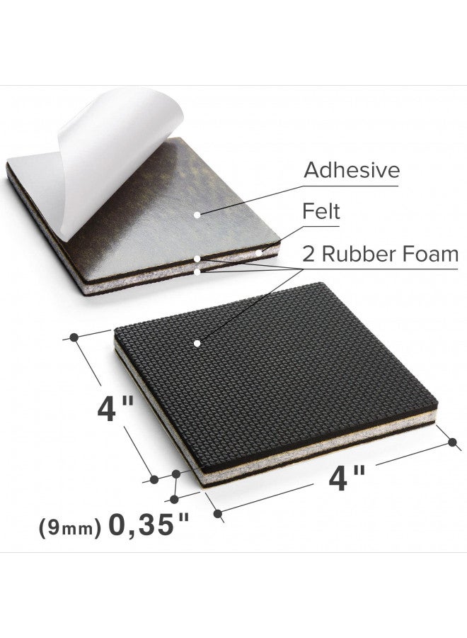 X-Protector Non Slip Furniture Pads X-PROTECTOR - 8 PCS 4" - Premium Furniture Grippers! Rubber Feet Hardwood Floor Protectors for Furniture Legs - Couch Stoppers - Keep Your Furniture in Place Forever! - Image 1