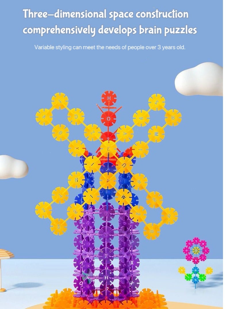 300 Pieces Snowflakes Building Blocks Educational Games  Includes storage box  - Image 5