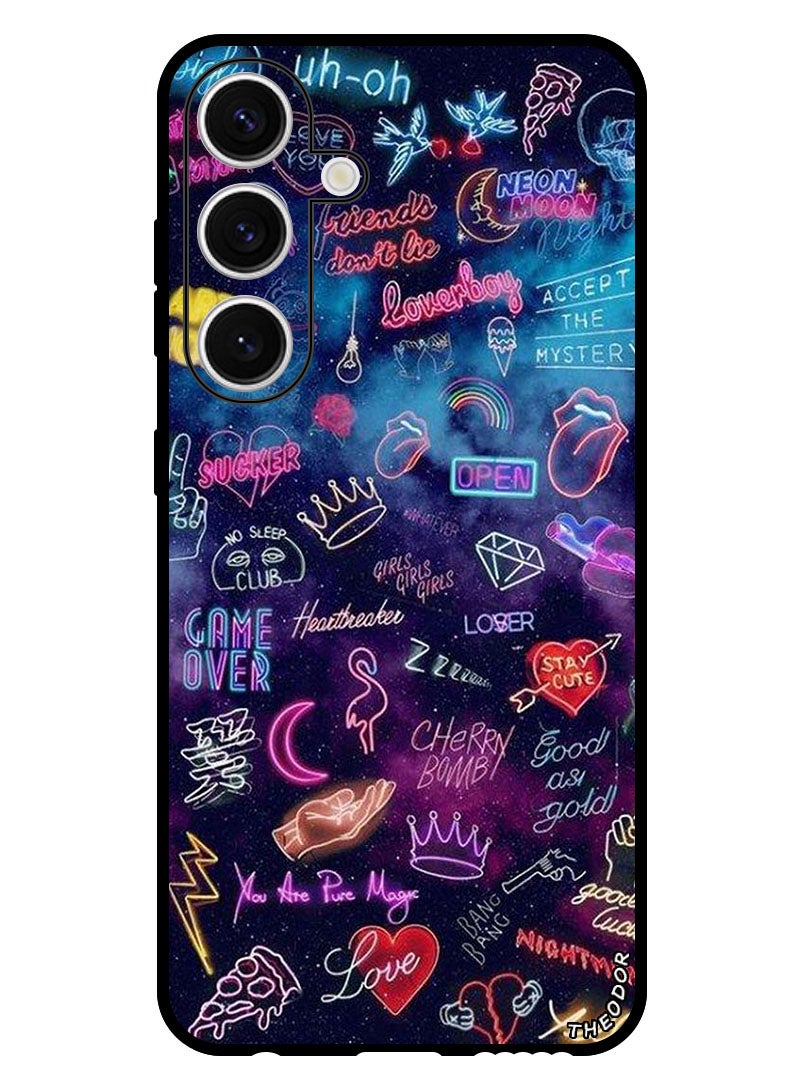 Theodor Protective Case Anti Scratch Shock Proof Bumper Cover For Samsung Galaxy S24 Plus Lights Doodle - Image 1