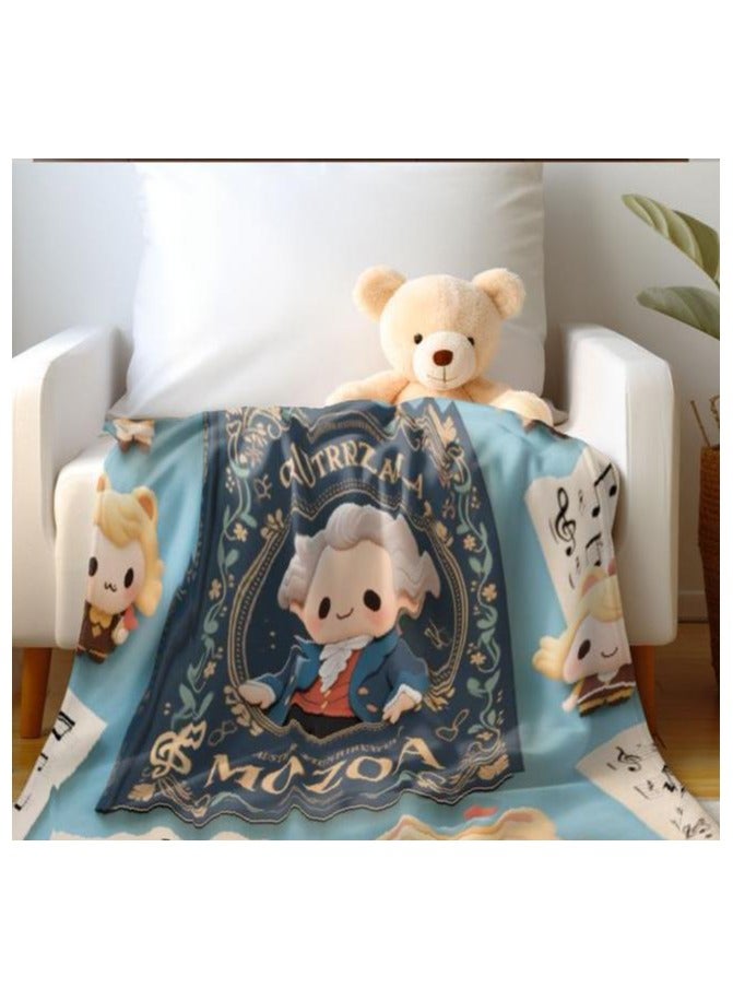 general Children's or student cartoon flannel thin blanket (warm and comfortable, suitable for sleep, games) 100cm*150cm - 682 - Image 1