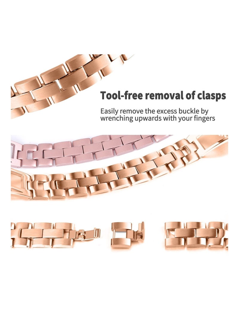 Captaintech 20mm Watch Bands Compatible with Galaxy Watch 5/ 4 40mm 44mm/ for Classic 42mm 46mm/ for Samsung Active 2 Watch Bands 40mm 44mm/ for Watch 5 pro 45mm, Stainless Steel Bracelets - Image 2