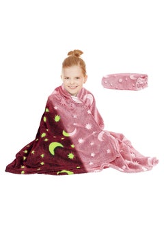 FASHION HOME Kids Glow in The Dark Blanket Soft Throw All Seasons for Couch Sofa Bed 150 x 120cm  - Image 1