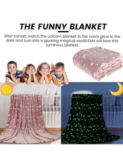 FASHION HOME Kids Glow in The Dark Blanket Soft Throw All Seasons for Couch Sofa Bed 150 x 120cm  - Image 4