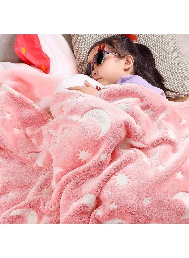 FASHION HOME Kids Glow in The Dark Blanket Soft Throw All Seasons for Couch Sofa Bed 150 x 120cm - Image 4