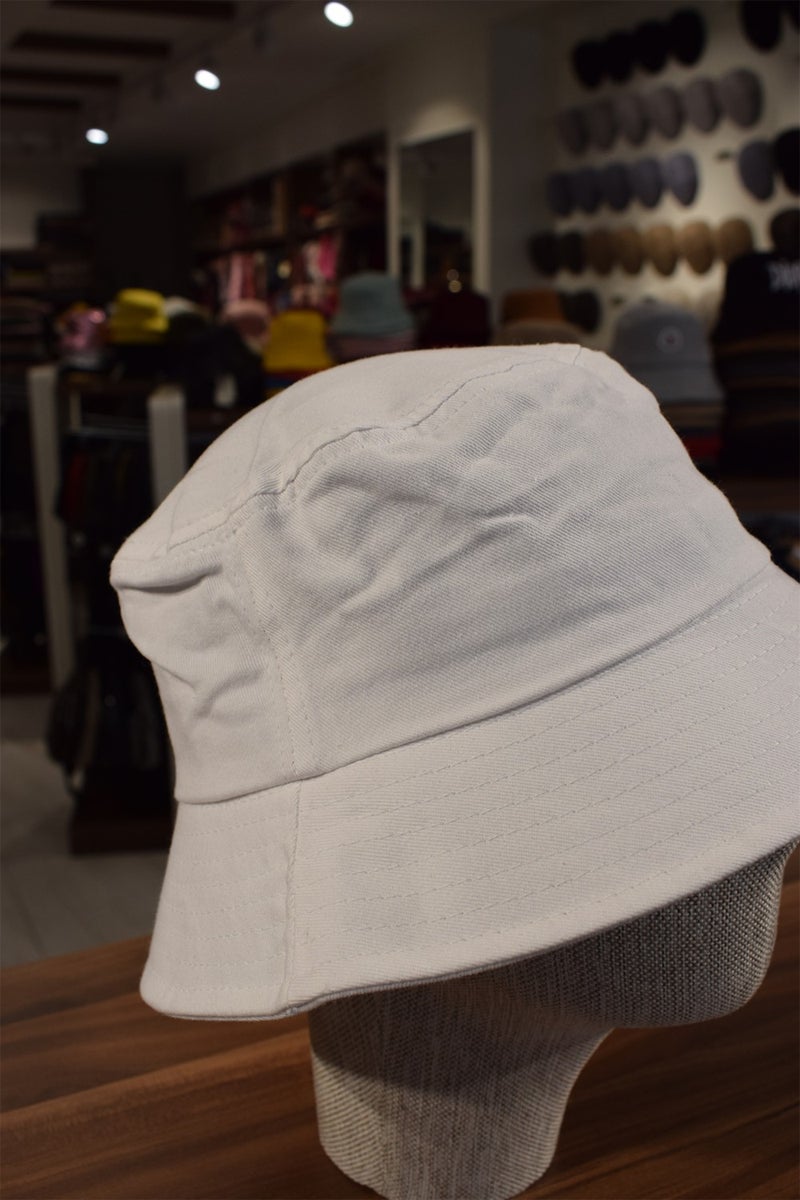 Göksu Şapka Göksu Hat White Linen Bucket Hat Bucket Fisherman Hat Cotton  - Image 2